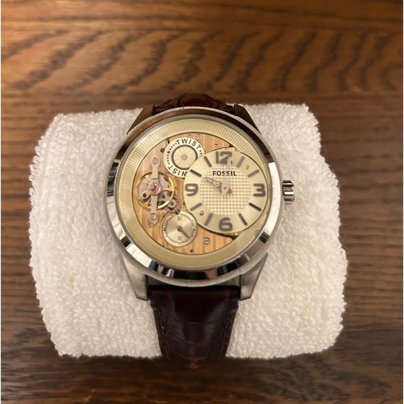 Fossil Other - Fossil Twist ME 1088 Men’s Leather Watch
